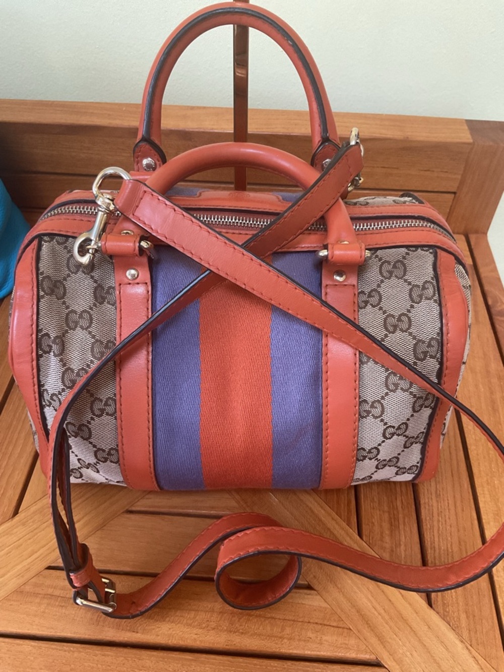Gucci Vintage Boston Canvas Bag - Picture 2 of 11